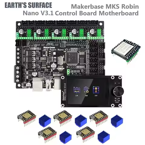 ES-3D Printer Parts Makerbase MKS Robin Nano V3.1 3D Printer Control Board Motherboard TS35 TFT Touc
