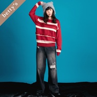 Betty's (45) Asymmetrical Brushed Denim Wide Pants (Black)