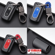 xps Carbon Fiber Silicone Car Key Cover Case For Yamaha Nmax155 XMAX300 Nmax 2020 2021 Aerox S Xmax 300 155 Sniper 2021 Remote Key Case Cover with Keychain