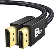 iVANKY VESA Certified DisplayPort Cable 1.4, 8K DP Cable 6.6ft (8K@60Hz, 4K@144Hz, 2K@240Hz)HBR3 Support 32.4Gbps, HDR, HDCP 2.2, FreeSync G-Sync, Braided Display Port for Gaming Monitor, Graphics, PC