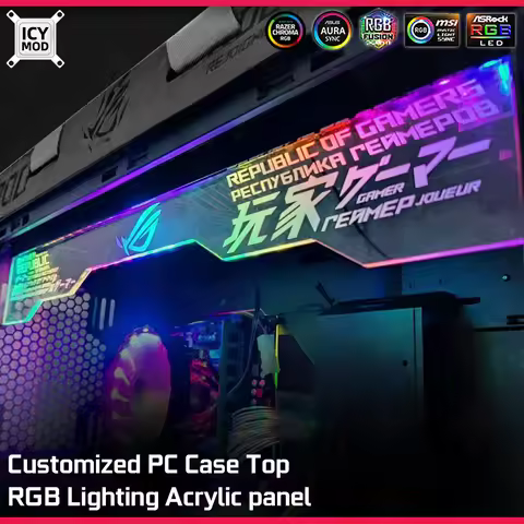 Transperant Top RGB Panel for ROG Strix Helios GX601 Case Acrylic Custom Decoration ARGB Lighting AS