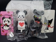 2022.2更新 全新  一對 ANIMAL 熊貓 黑貓 RUNE medicomtoy be@rbrick series 23 bearbrick 23 代 100% 隱藏 絕版 擺設 裝飾 玩具 
