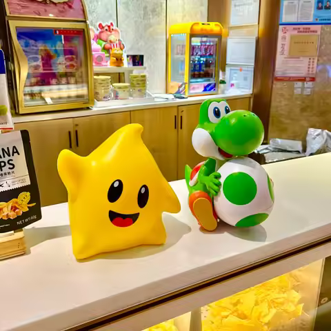 Official genuine Mario Galaxy movie merchandise Yoshi popcorn bucket anime movie merchandise exquisi