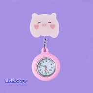 Retractable Wall Watch Nurse Watch Cute Cartoon Student Nurse Chest Pocket Watch Luminous Watch Quar
