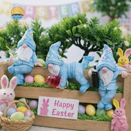 LARGLO Resin Figurine, Rustic Style Resin Material Easter Garden Gnome, Accessories Little dwarf 3-P