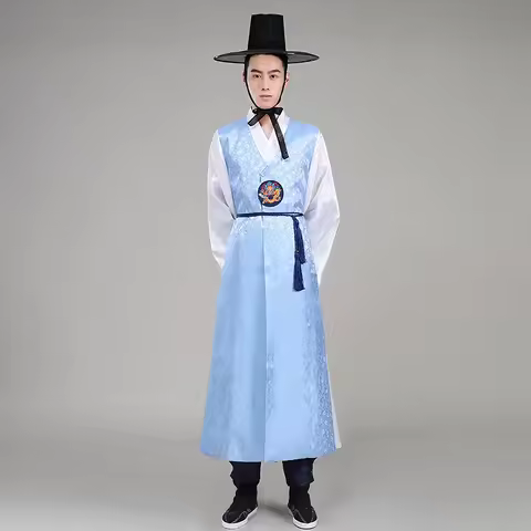 Man Longji Skirt Original Traditional Korean Hanbok Dress Man Ethnic Minority Costume Korea Place Co