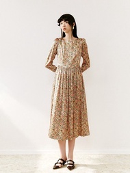 【印花】新中式復古中國風 真絲連衣裙