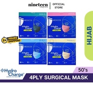 MEDICOS 4Ply HydroCharge Surgical Mask - HIJAB Headloop (50’s)