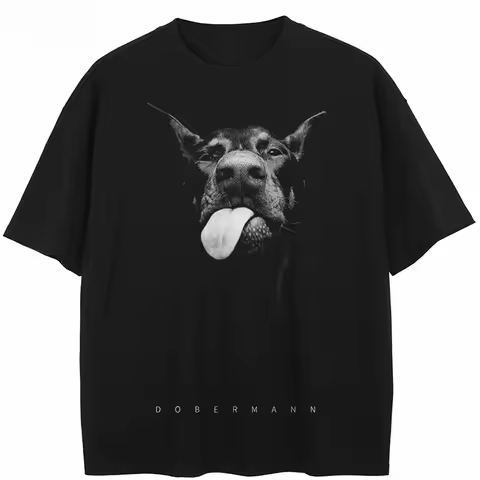 Summer 2026 New Doberman Dog Men's T-shirt Fashion Hot Selling High Quality Men's and Women's Same S