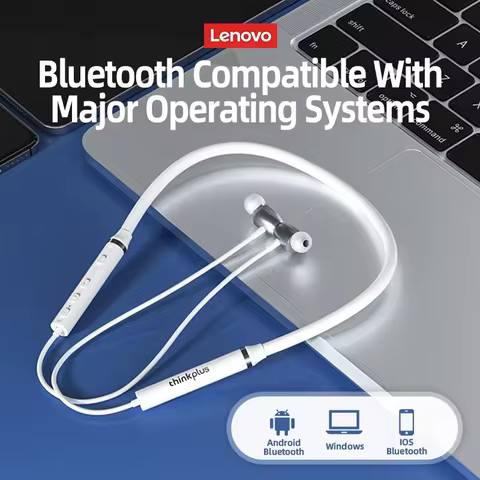 New Lenovo HE05X Ⅱ Wireless Bluetooth 5.0 Earphone Deep Bass Sound With Fast Charging Headphone Long