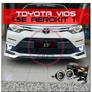SC555 Vios 1.5E with Toyota Aerokit 1 Lampu Sport Fog Lights Foglamp Fog Lamp Kereta Ring Car COB LE