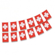 Switzerland Flag Bunting Banner Swiss Country Hanging String Banners