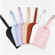 Free Custom PU Leather Luggage Tag Personalized Name Address Travel Suitcase Baggage Label Anti Lost