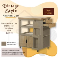 MEGA GREIGE KITCHEN CART/KITCHEN TROLLEY/KITCHEN ISLAND/ KITCHEN CART