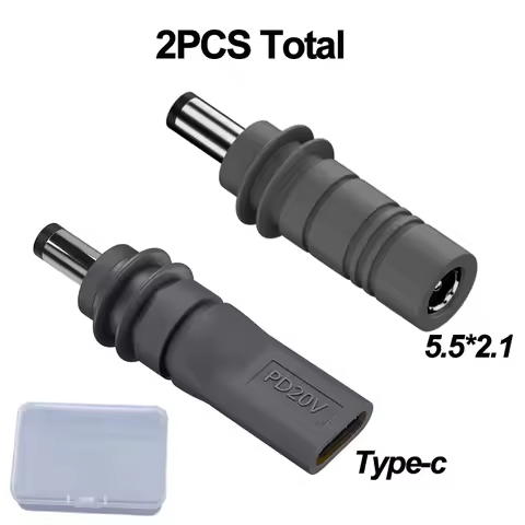 1 Set Type C Male To DC Female Adapter For Starlink Mini DC Power Cable Connection USB PD Plug 5521 
