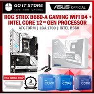 [COMBO DEAL] Asus ROG STRIX B660-A GAMING WIFI D4 DDR4 LGA1700 Intel Motherboard + Intel 12th GEN Pr