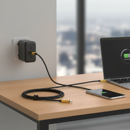 3 in 2 Multi USB Fast Charger Cable, USB A to Type C/Lt/Micro USB Charging Cord for iPhone/Type C/Mi