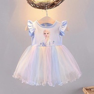 Girls Dress Short-Sleeved Three-Year-Old Baby Girl Baby Girl Summer Dress Little Girl Birthday Gauze