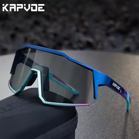 Kapvoe Photochromic Cycling Glasses Outdoor Sports Men Bike Glasses Women Mountain Bicycle Riding Pr