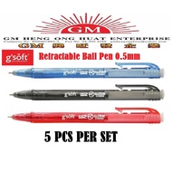 G'soft W2 Retractable Ball Pen 0.5mm