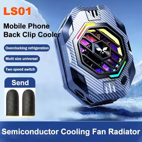 LS01/LS02 Mobile Phone Cooler Semiconductor Fast Cooling Fan Radiator for IOS Android PUBG 5V/3A Coo