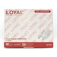 @36 Pcs (1 Box) LY-933 Loyal PREMIUM Quality Grounding Plug Oval Egg Grounding Plug/ Electrical Plug