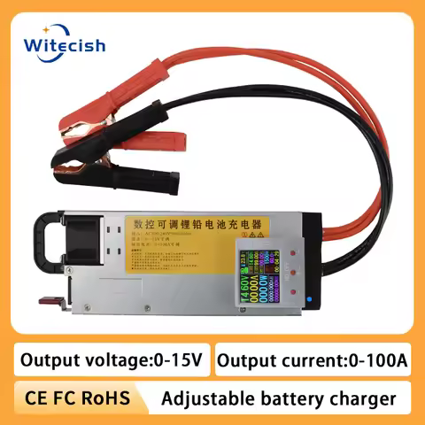 14.6V 100A lifepo4 charger Adjustable charger 12V 100A lithium charger 0-15v 0-100A battery charger 