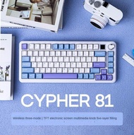 EPOMAKER Cypher 81 Three Mode Customized Mechanical Keyboard Display Screen Gasket Hot Plug E-sports