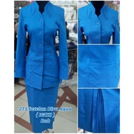 [DISKON] Setelan Biru Aqua (IGTKI) Rok.Seragam biru aqua IGTKI bahan semiwol grasela premium tebal d