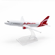 Diecast Miniature Airbus A320-200 Airplane Toy AirAsia Airlines Iron Metal