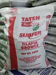 Tateh Aquafeeds Surfer Grower Tilapia Catfish Milkfish Koi Feeds Floating Pellets 25kg (1 Sack)