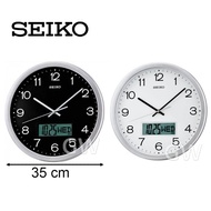 100% ORIGINAL SEIKO Quiet Sweep Analogue Digital Wall Clock QXL007 (QXL007A, QXL007S) [Jam Dinding]