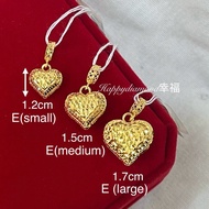 916 Emas Loket love kosong love gemuk / 916 gold love pendant hollow/ 916 黄金爱心牌 charm pendant