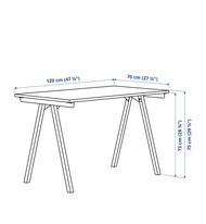 IKEA Grey Desk - 120cm 書檯鞋子檯書桌