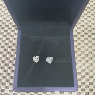 Mini heart shape 1ct diamond earrings simulant lab grown