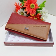 Leather Best Style กระเป๋าสตางค์หนังแท้ใบยาวมีช่องใส่เหรียญ ขนาด19x9.5x2.5cm รุ่น B005-19(มีกล่องให้)