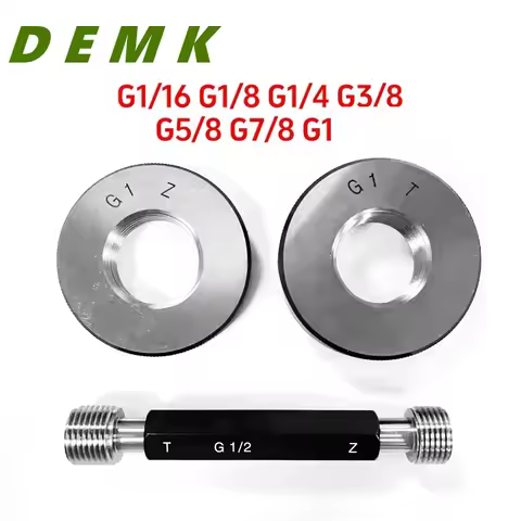 G1/4 G1/8 G3/4 G1/2 G1" G1 1/8 Pitch Thread plug gauge 1pcs /ring gauge 1set Straight Pipe Thread Ga