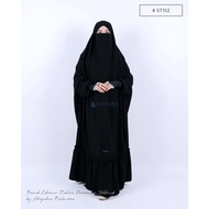 Alsyahra Exclusive French Khimar Zahira Haramain Jetblack