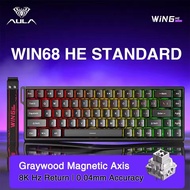 AULA | AULA WIN60 WIN68 HE Magnetic Wired Keyboards Esports Rapid Trigger 8K Return RGB Hotswap Mech