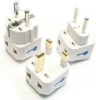 Euro Travel Plug Adapter Set - European, Finland, UK, Turkey, Spain, Saudi Arabia, Russia, Hong Kong