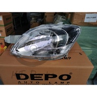 TOYOTA VIOS NCP93 2008 YEAR FRONT HEAD LAMP WHITE / HEAD LIGHT WHITE / DEPAN LAMPU CHROME BESAR 100 