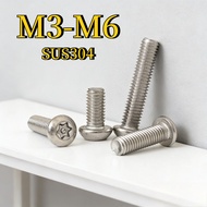 304 Stainless Steel Plate Head/Round Head with Needle Torx Screw M3M4M5M6 [XZM-G]
