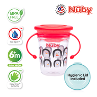 Nuby 360° Wonder Cup Twin Handle Tritan Printed with PP Cover Polywrap 240ml NB10503