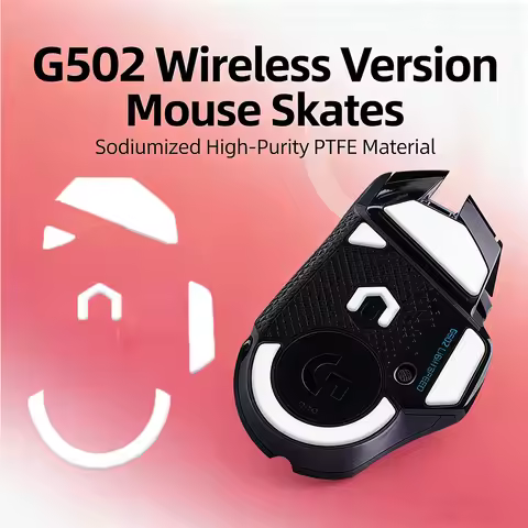 PTFE Mouse Skates For Logitech G502 Wireless LIGHTSPEED Esports Ultra-Smooth Wear-Resistant Gaming F