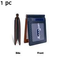 Baellerry 2024 Mới Của Kẹp Tiền Mỏng sợi carbon ví cho nam RFID Chặn 7 đồ đựng thẻ + 1 Tiền Clip nhỏ