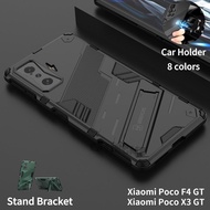 Xiaomi Poco F4 GT 4G 5G Hard Armor Shockproof Phone Case Holder Casing Full Camera Lens Protection H