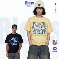 Bless Four You Form Boxy Tee Streetwear Embellished Cotton 280GSM Premium Bless Atelier B16