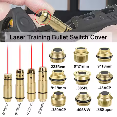 9x19mm Laser Training Bullet Switch Cover 223Rem .380ACP .40S&W Taurus G2C G43 Trainer Cartridge Bor