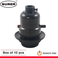 Surer 634 Push-Thru Light Socket with Shade Ring, E27 (2A) (Box of 10pcs) (600 Series)
