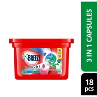 Breeze 3-In-1 Capsule  Detergent Fresh Eucalyptus (18PCS)